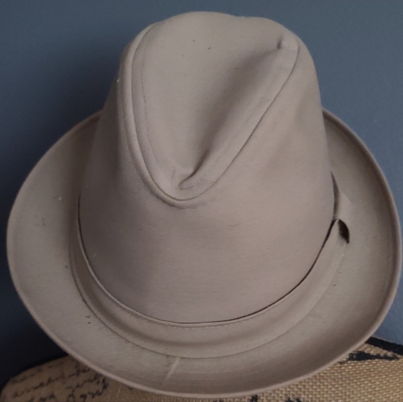 London Fog Fedora HAT size 6 3/4-6 7/8 Small color Beige  Great  Condition - Picture 8 of 11